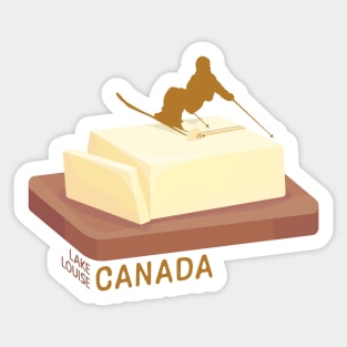 Ski Butter Carving | Lake Louise Canada Sticker